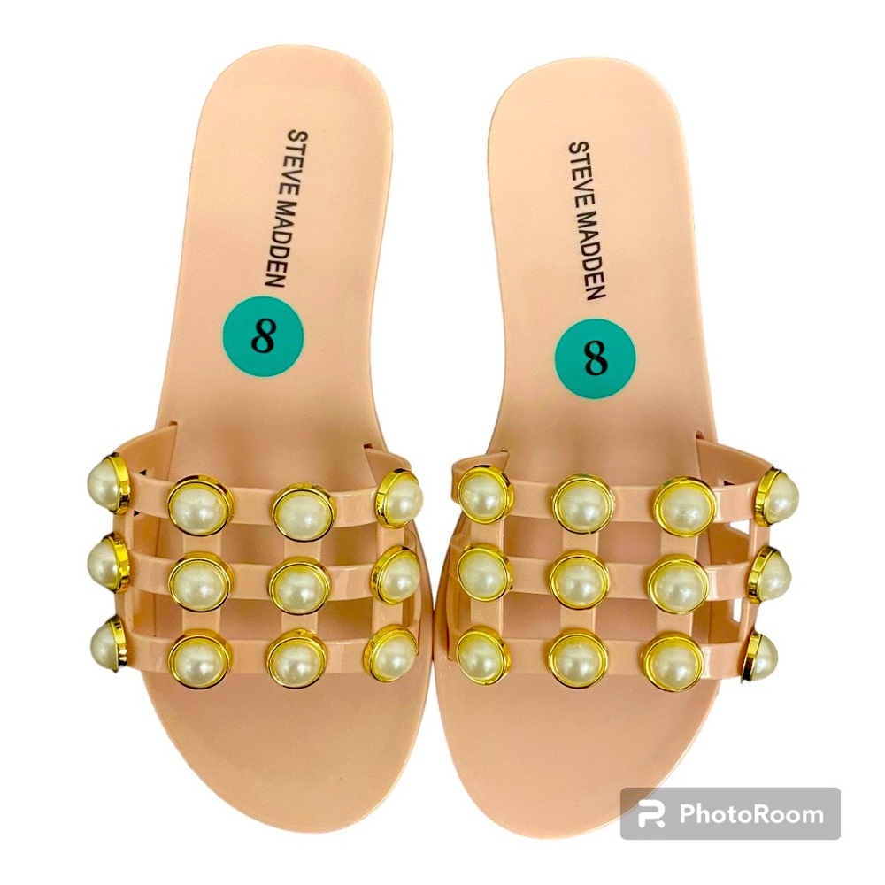 NEW Steve Madden Blush Pink Pearl Sandals, Sz8, pink